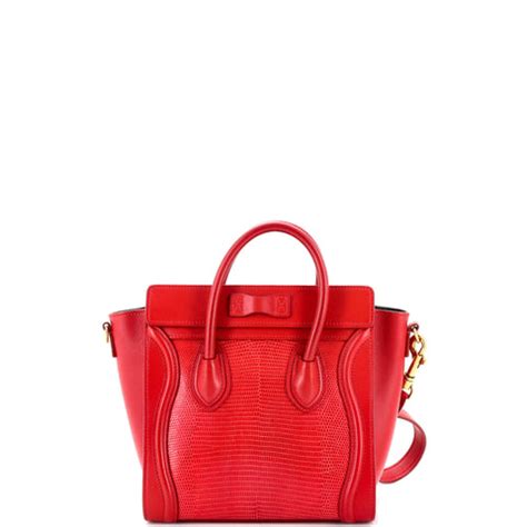 celine nano pop red|celine nano luggage lizard.